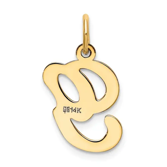 14K Gold Polished Fancy Initial Letter G Charm Pendant Jewerly 20mm x 11mm {4}