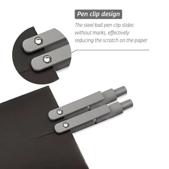 Gel Pens, 5 Pcs 0.5mm Japanese Black Ink Pens Fine Point Smooth Writing Pens, High-End Series Pens for Journaling Note Taking, Cute Office School Supplies Gifts for Women Men (Morandi) {6}