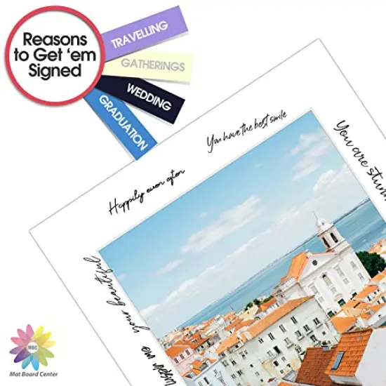 Pack of 10, 11x14 for 8.5x11 White Color Mats - Acid Free, 4-ply Thickness, White Core - for Pictures, Photos, Framing {4}