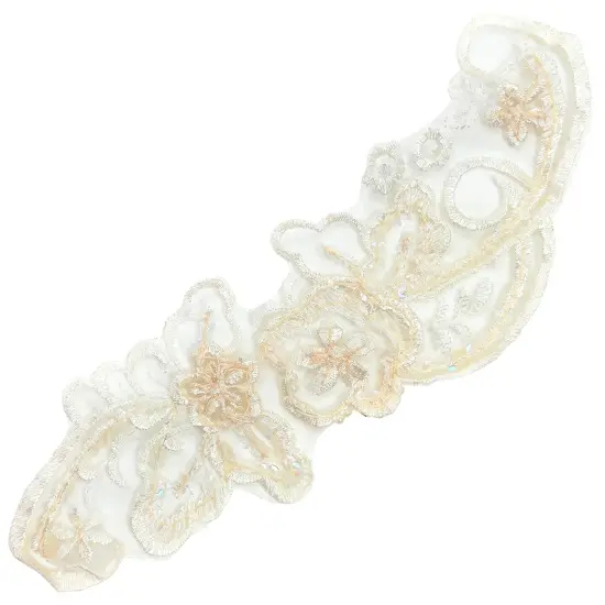 Vintage Flower With Swirl Bridal Applique/Patch Pack of 2 {2}