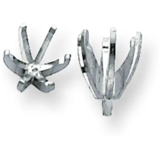 14K WG 6 Prong Round Peg Medium to High Setting 5.5mm {1}