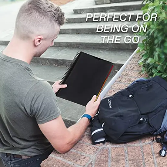 24 Pocket Spiral Project Organizer - Includes 12 Dividers, Customizable Front Cover, Erasable Write-On Tabs in Assorted Colors, and Plastic Folders with Pockets {3}