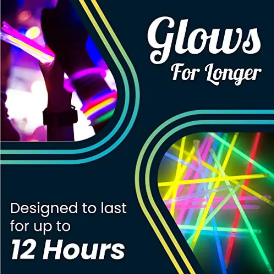 Glow Sticks Party Pack - 240 Pieces, Including 100 8-Inch Glow Sticks, 10 Ultra-Bright 6-Inch Glow Sticks, and Accessories for Creating Glow-in-the-Dark Necklaces, Bracelets, Glasses, Headbands, Balls, and Flowers {2}
