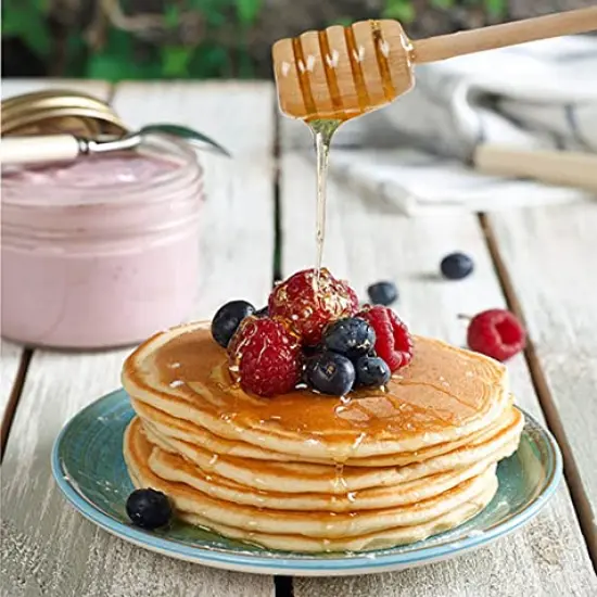 50 Pck Wooden Honey Dipper Stick8CM Collecting Dispensing Drizzling Jam Portable Wedding Party {5}