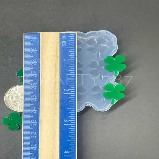Four Leaf Clover Stud Earring Silicone Mold (B9) {3}
