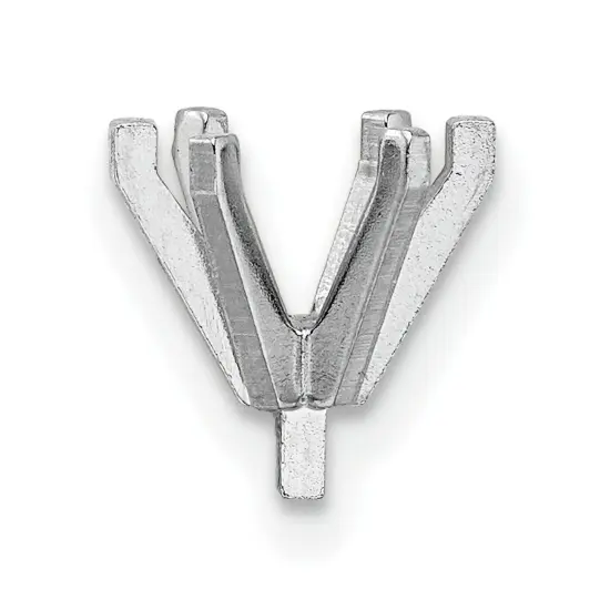 14K White Gold 6 Prong Oval Peg Setting 6.5mm {2}