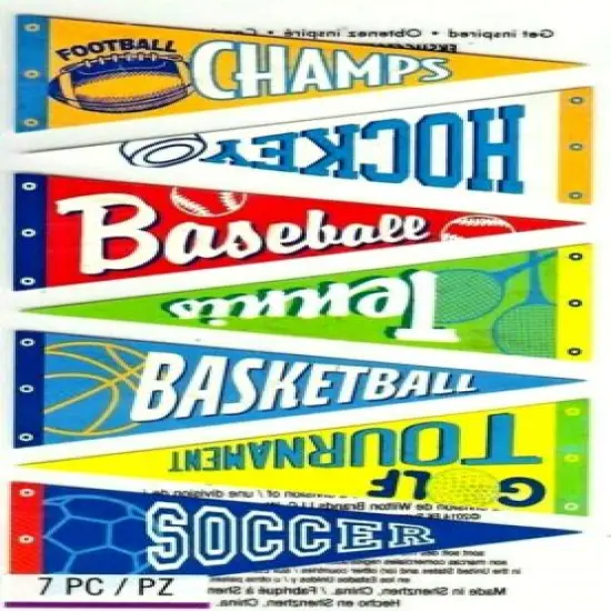Sticko Sports Pennants Sticker Sheet {1}