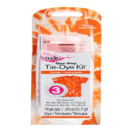 One-Step Tie-Dye Kit Tulip Fabric Dye Open Stock 21736 Fdy Opstk Orange 3/36 {1}