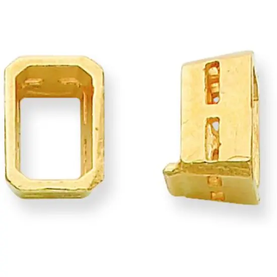 14K Gold Emerald Cut Airline Bezel Setting (3.00X5.00 To 8.00X10.00Mm) {1}