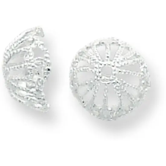 Sterling Silver Bead Caps - Pack of 4 {1}