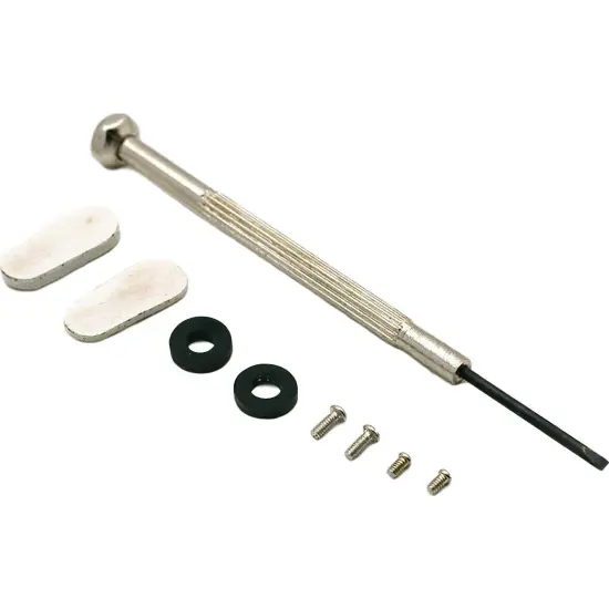 Eyeglass Repair Kit Flat Head Screwdriver Screws & Nose Pads SE 7581GRT 9Pcs  {1}