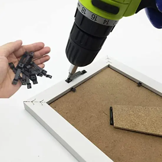 EesTeck 150 Pack Small Sawtooth Picture Hangers Steel Picture Hangers Picture Frames Hangers with Screws Picture Hang Solutions, for Hanging Clock Paintings Artwork Picture Frame Hook Photos (Black ) {4}