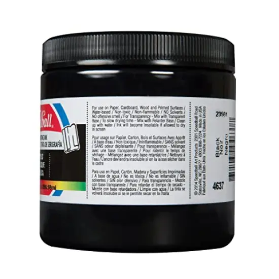 Acrylic Screen Printing Ink, 8-Ounce, Black {3}