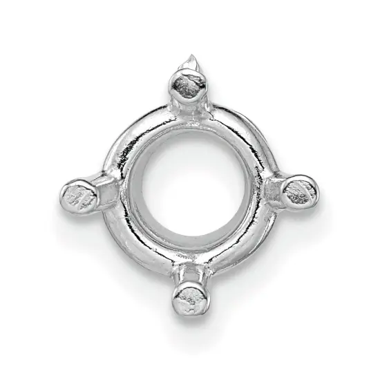 14K White Gold 4 Prong Round Heavy Basket Setting 4.1mm {2}