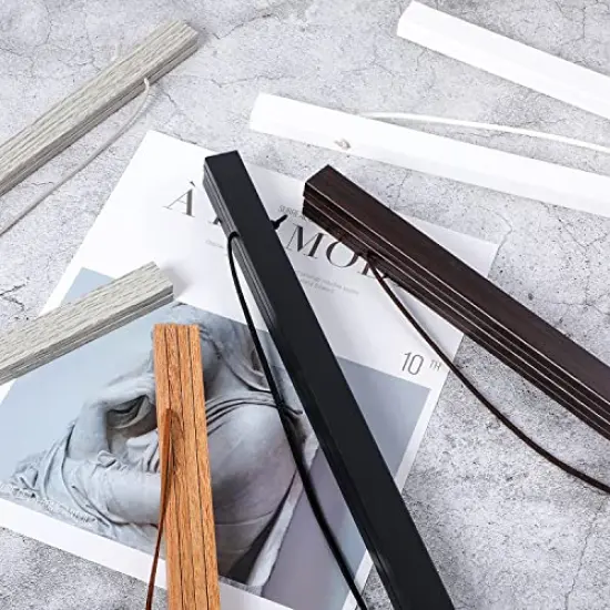 Benjia 8x10 8x12 8x18 Poster Frame, Magnetic Light Wood Wooden Frame Hanger for Photo Picutre Canvas Artwork Art Print Wall Hanging (1 Pack, 8", Walnut) {6}