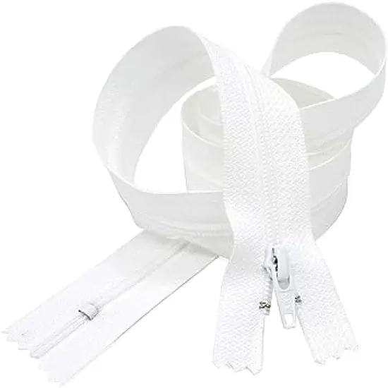 #4.5 White Closed Bottom Slipcover & Upholstery YKK Zipper - Color White - Choose Your Length - Made in The United States (1 Zippers Per Pack) (36" Inches) {1}