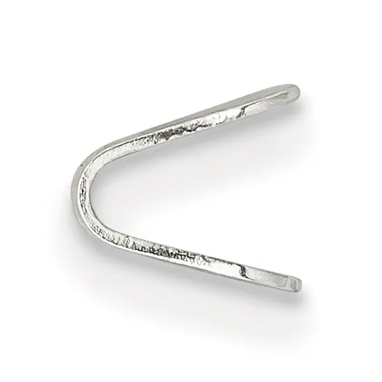 Sterling Silver Flat Endcaps - Pack of 6 {2}