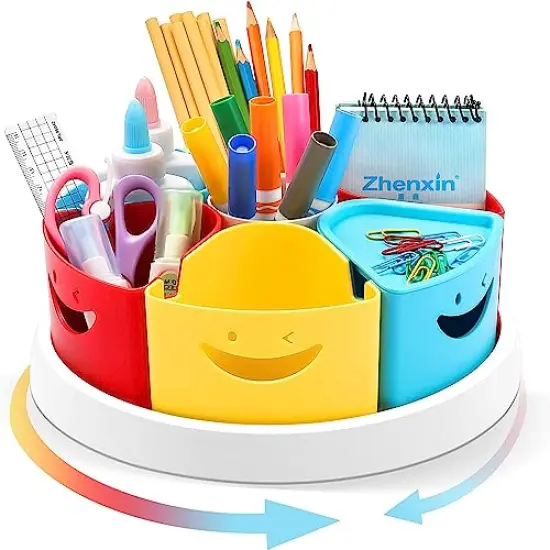 360&deg; Spinning Pen Holder and Pencil/Marker Organizer Caddy for Desk for Office, Classroom - Kids Craft Supplies Organization and Storage {3}