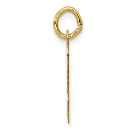 14K Gold Polished Fancy Initial Letter C Charm Pendant Jewerly 20mm x 11mm {3}