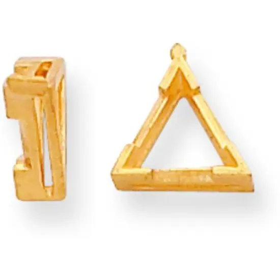 14K Gold Triangle Airline V-End Setting 9mm {1}