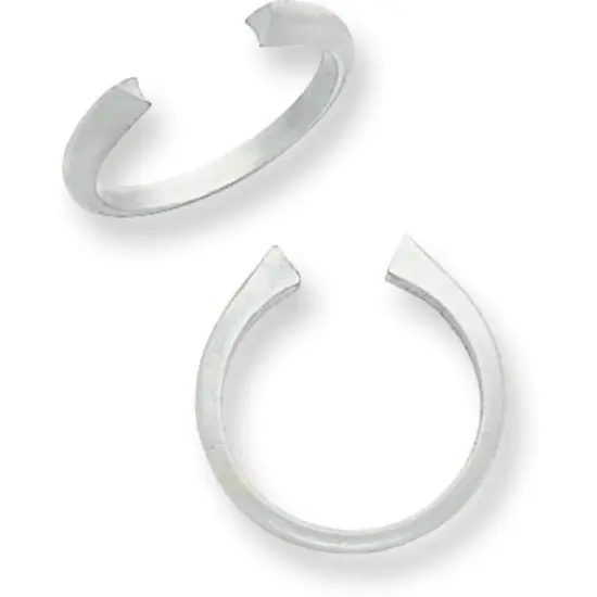 14K White Gold 3/4 Radius Cut Ring Shank {1}