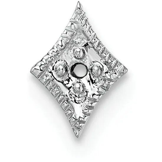 14K White Gold 0.01ct Diamond Shape 2mm Tube Setting {1}