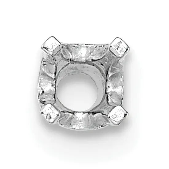 14K White Gold 4 Prong Round High Base Setting 2.7mm {2}