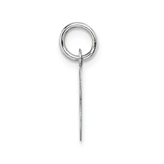 14K White Gold Small Block Intial Letter B Charm Jewerly 18mm x 10mm {3}