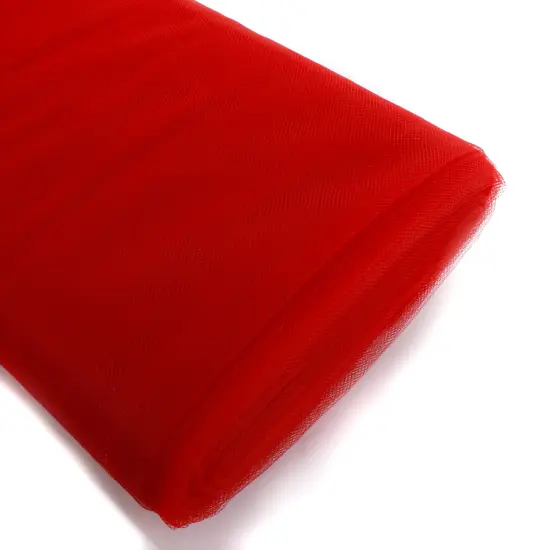 54" Tulle Fabric Bolt Red {2}