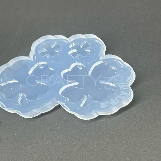 Four Leaf Clover Shamrock Earring Silicone Mold (D5) {4}