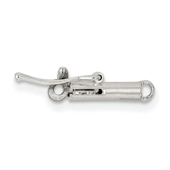 Sterling Silver Barrel Clasp 2mm {3}