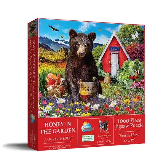 Sunsout Honey in the Garden 1000 pc Jigsaw Puzzle 72024 {3}