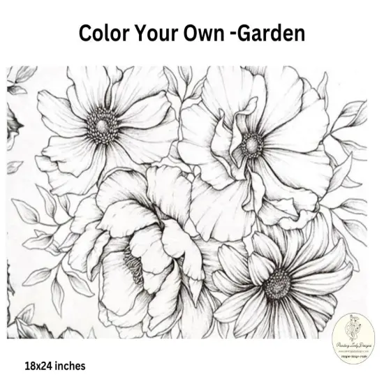 Paint Your Own Decoupage Paper! Garden Design - Medium {1}