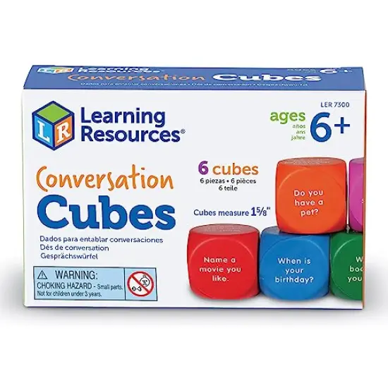 6 Pieces Ages 6+ Foam Cubes for Social-Emotional Learning School Counselor Supplies Speech Therapy Toys Ice Breaker Cubes {4}