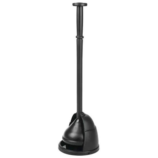 mDesign Plastic Freestanding Toilet Plunger and Storage Cover Set {1}