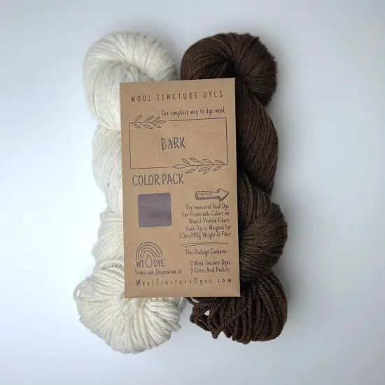 Wool Tincture Dye Color Packs Bark {1}