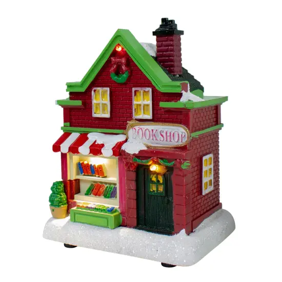 Northlight LED Lighted Theater and Shops Christmas Village Display Set - 11-Piece Red {5}