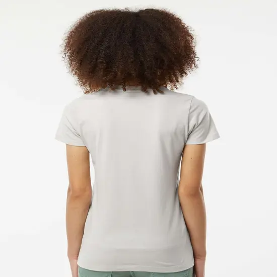 Tultex&reg; Women's Premium Cotton Crew Neck Short Sleeve T-Shirt White {7}