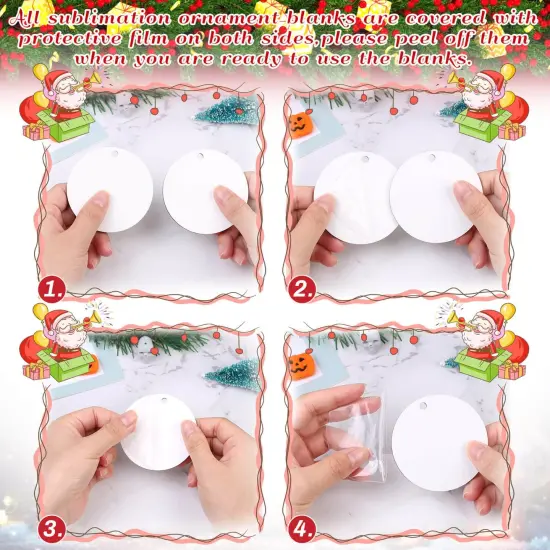 35 PCS Sublimation Ornament Blanks, Round Blank Sublimation Ornaments Sublimation Christmas Ornament Blanks for Christmas Tree Décor, DIY Handmade Crafts(2.76 inches) {1}