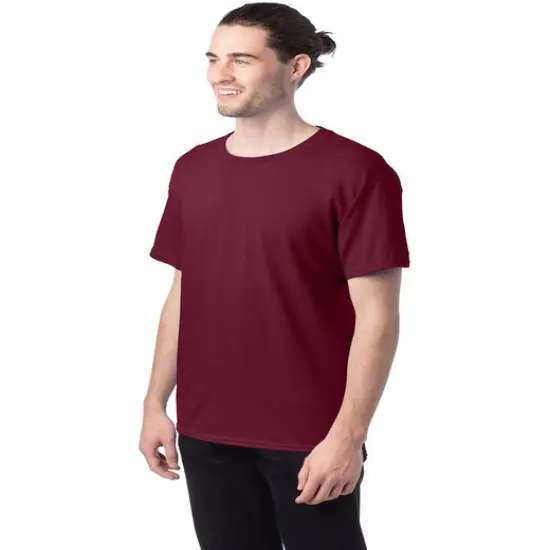 Hanes&reg; Unisex Ecosmart Short Sleeve Crew-Neck T-Shirt Maroon {5}