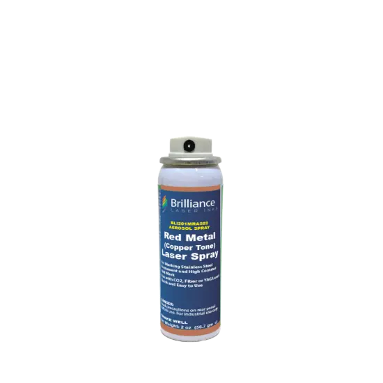 2 Oz - BLI201 - Aerosol Red (Copper Tone) Laser Ink for Stainless Steel Marking - CO2 Laser - Fiber Laser - YAG, Durable, Permanent, High Contrast, Brilliance Laser Inks {1}