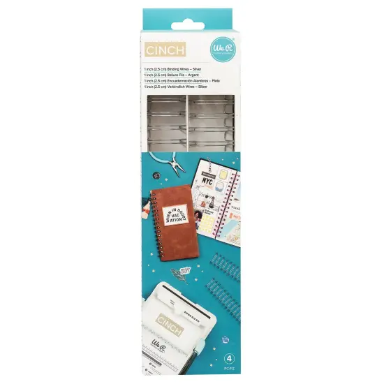 We R Cinch Wires 1" 4/Pkg-Silver {1}