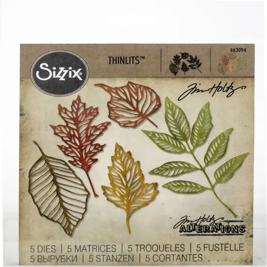 Sizzix Thinlits Dies By Tim Holtz 5/Pkg-Skeleton Leaves {1}
