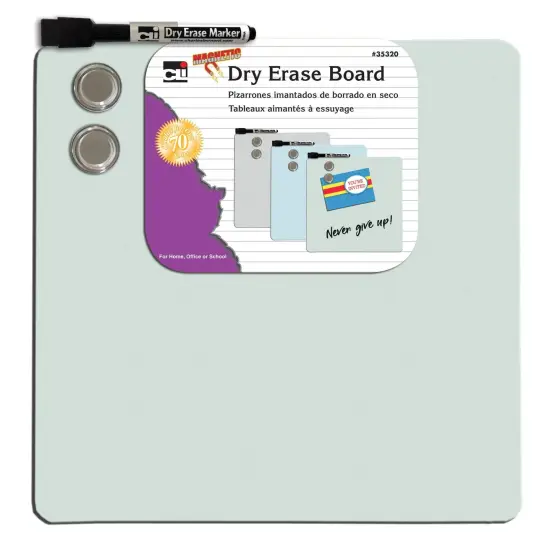 Magnetic Dry Erase Board with Marker & Magnets, Unframed, 11.5" x 11.5", Pack of 6 {1}