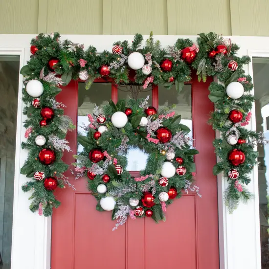 9 ft. Artificial Christmas Garland with Lights - Nordic {3}