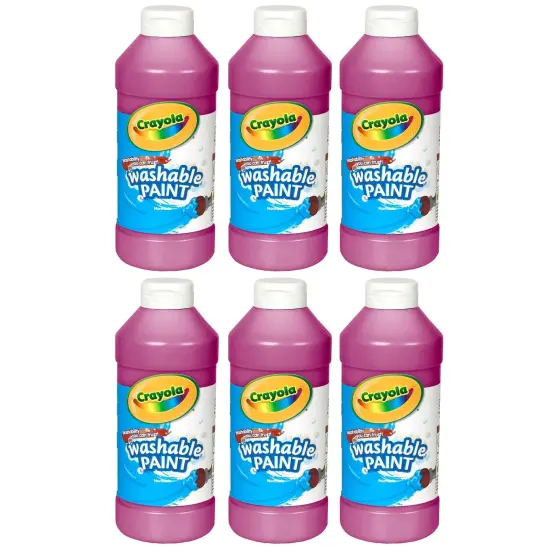 Washable Paint, Magenta, 16 oz. Bottles, Pack of 6 {1}