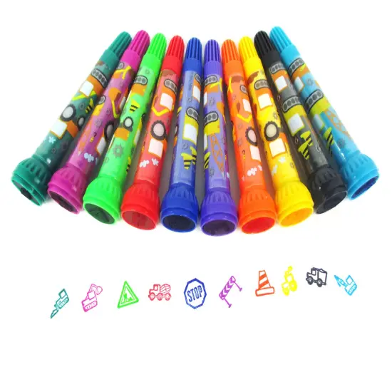 Construction Stamp Marker Set - Set of 10 {4}