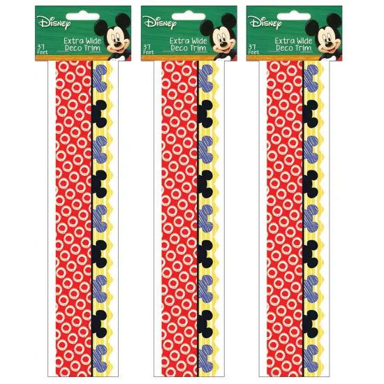 Mickey&reg; Color Pop! Peeking Head Extra Wide Deco Trim&reg;, 37 Feet Per Pack, 3 Packs {2}