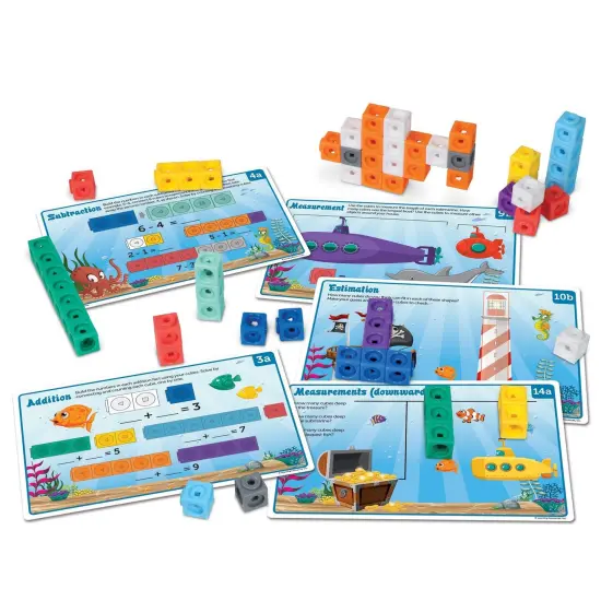 Mathlink&reg; Cubes Kindergarten Math Activity Set: Sea Adventures! {2}