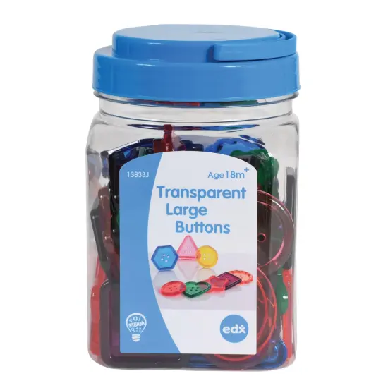 Transparent Large Buttons - Mini Jar - 0.6 Pound {3}